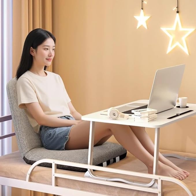 ELEFOCUS Adjustable Indoor Chaise Lounge Sofa Chair with Back Support 5-Position Recliner Padded Floor Bed Folding Gaming Chair(Style-1)