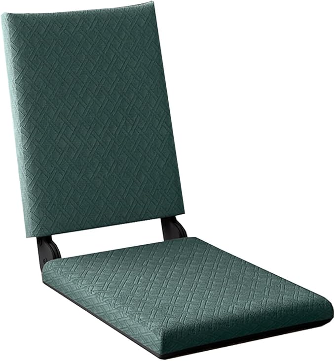 GIZNXBA Floor Chair Adjustable Meditation Chair Padded Floor Chair with 5 Adjustable Positions Folding Floor Gaming Chair Soft Floor Seat for Living Room Bedroom Yoga Room(/Green A)
