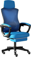 Ergonomic Gaming Chair Comfortable and Breathable Office Chair Height Adjustable Computer Chair with Footstool Xiaoyao Function(BlackBlue_with)