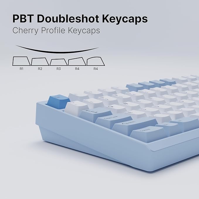 Chilkey ND TKL Aluminum Mechanical Keyboard 87 Keys Tenkeyless Wireless Gaming Keyboard Tri-Mode BT5.3/2.4GHz/USB-C PBT Keycaps Hot Swappable Custom Key Board for Windows Laptop Office PC