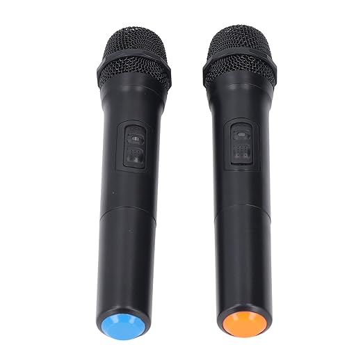 Walfront 1 to 2 Mic Wireless Noise Reduction Microphone Dynamic Mic for Karaoke Party Gathering with Clear Sound Stable Signal and No Latency