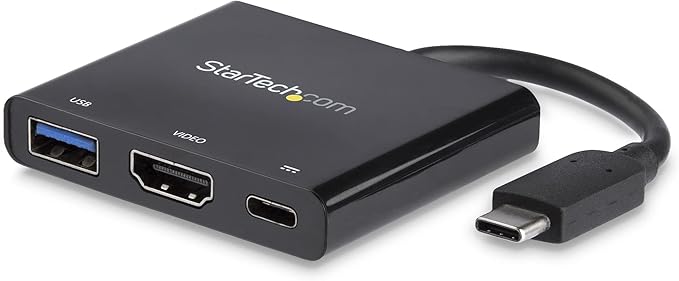 StarTech.com USB-C to HDMI Adapter - 4K 30Hz - Thunderbolt 3 Compatible - with Power Delivery (USB PD) - USB C Adapter Converter (CDP2HDUACP)