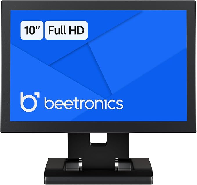 Beetronics 10-Inch Full HD IPS Monitor - Professional Industrial-Grade Display | HDMI VGA BNC RCA Inputs | Durable Metal Housing Matte Screen 24/7 Continuous Operation Wide Viewing Angle 10HD7M