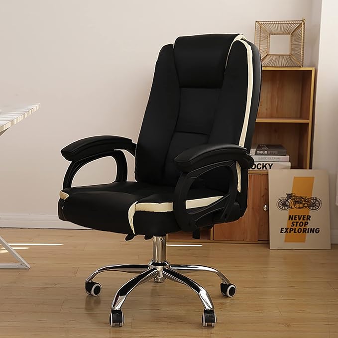 Office Chair Gaming Chair Computer Chair PU Leather Office Chair Ergonomic Comfortable Home Armchair Conference Chair Height AdjustableHigh Back Computer ChairSwivel Task Executive Chair f