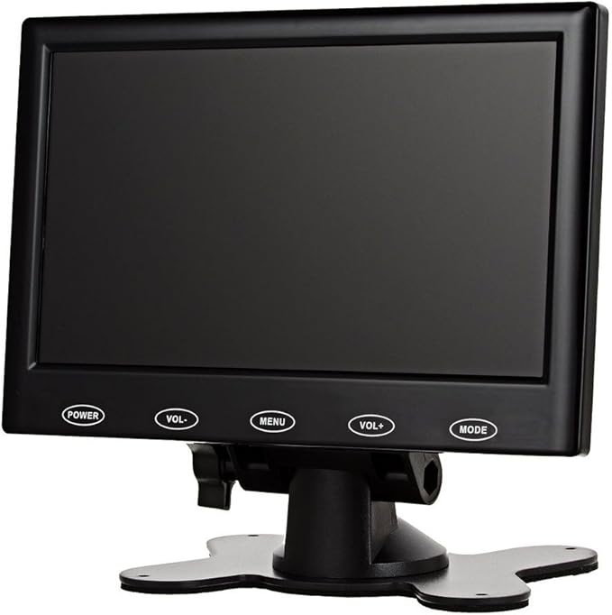 SallyBest® 7 Inch Ultra Thin 16:9 HD 800x480 TFT LCD Color Display Headrest Monitor Touch Button Monitor Screen Support AV HDMI VGA Video Input