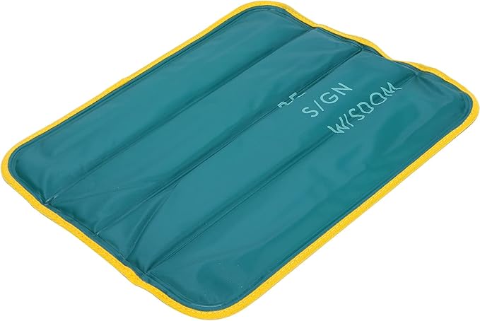 15.3 * 13in Ice Pad PVC Cool Car Liquid Cooling Pillow Ice Pillow Block Ice Pad for People in Hot Summer (7880 Dark Green Bottom)