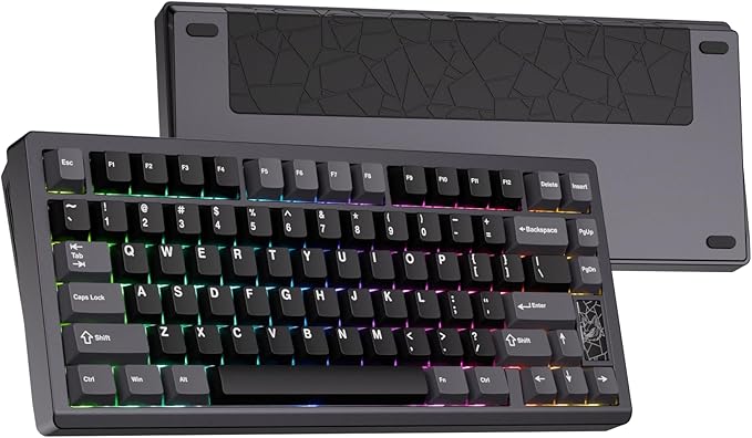 Mechanical Keyboard Chilkey Slice75 HE Gaming Keyboard Wired 75% Hall Effect Magnetic Aluminum Keyboard with WS Flux HE Clacky Switch Rapid Trigger 8K Polling Per-Key RGB Custom PC/Mac Support