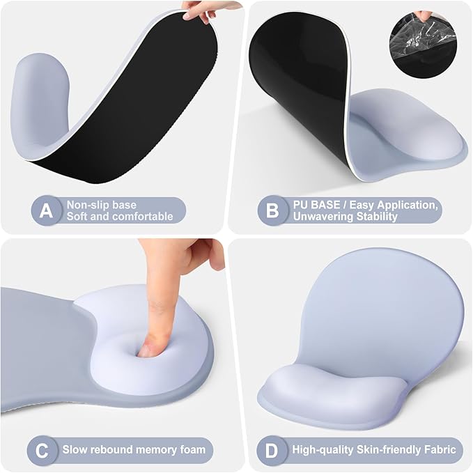 4-in-1 Large Gaming Mouse Pad Keyboard Wrist Rest Pad &amp Wrist Support Mousepad Set Extended Desk Pad Waterproof Desk Mat Protector for Home Office Decor Study Game 35.4×15.7 Inches I Gradient Gr