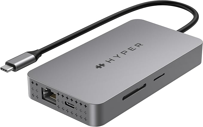 HyperDrive 4K Dual HDMI USB C Hub M1 MacBook 10in1: Dual 4K HDMI Gigabit Ethernet USB-A USB-C USB-C 100W Power Delivery MicroSD/SD Headphone Jack for MacBook Pro/Air(M1) Windows PC Chromebook