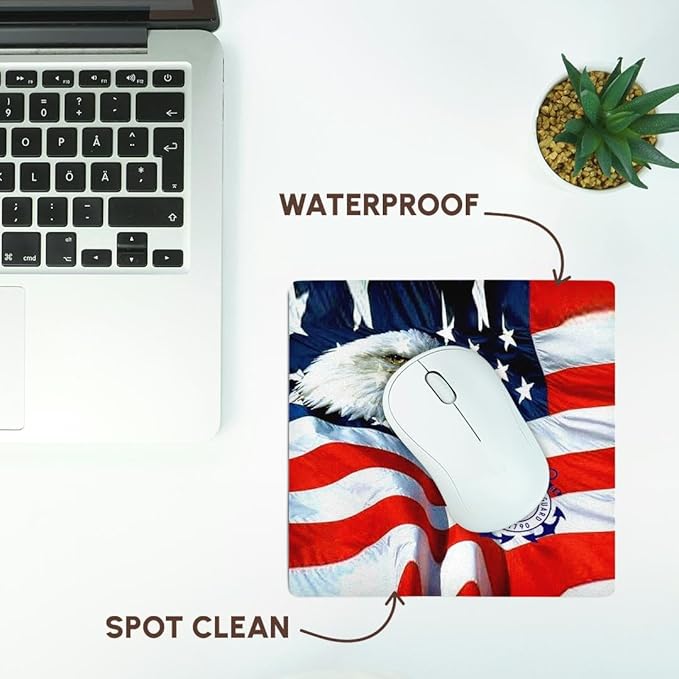 3dRose LLC 8 x 8 x 0.25 Inches Mouse Pad U.S. Coast Guard (mp_982_1)