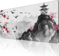 3XL Extended Gaming Mouse Pad -Watercolor Cherry Blossom 24x48 Inch Mouse Mats Desk PadLarge Desk MatExtended Keyboard Mousepad with Non-Slip Base and Stitched Edge for Home Office