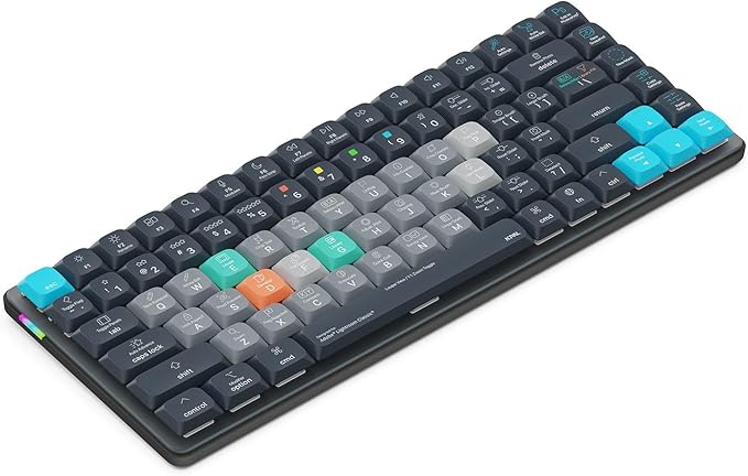 JCPAL Adobe Lightroom Keyboard • Dash Wireless Shortcut Keyboard for Mac and PC • Shortcut Hotkeys Color-Coded Key Guide Fully Customizable Compact Low-Profile Design