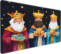 XXL Gaming Mouse Pad Extended (35.5X16) Three Wise Men Large Non-Slip Desk Mat Water-Resistant Keyboard Mousepad for Office &amp Home