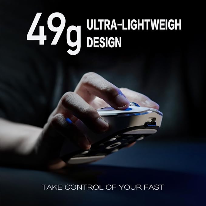 Chilkey Wireless Mouse Glacier LW 8K M Gaming Mouse with OLED Screen 8K Polling Rate 30000 DPI Optical Tracking 750 IPS Bluetooth 5.2/2.4G/USB-C 49g Super Lightweight 100 Million Clicks