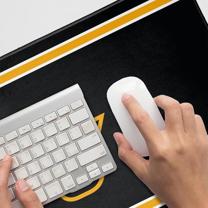 VCU Rams Primary Logo Stripes Large Gaming Mouse Pad Desk Mat with Stitched Edges Non-Slip Base for Gamer Home and Office 31.5 x 15.7