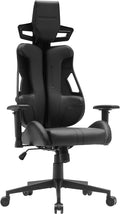 Mars Gaming MGC-Elite Ergonomic Gaming Chair Flexible Adjustable Backrest 2D Adjustable Armrests Tilting Seat PU Leather Finish Office Chair XL Wheels Class 4 Gas Lift Black