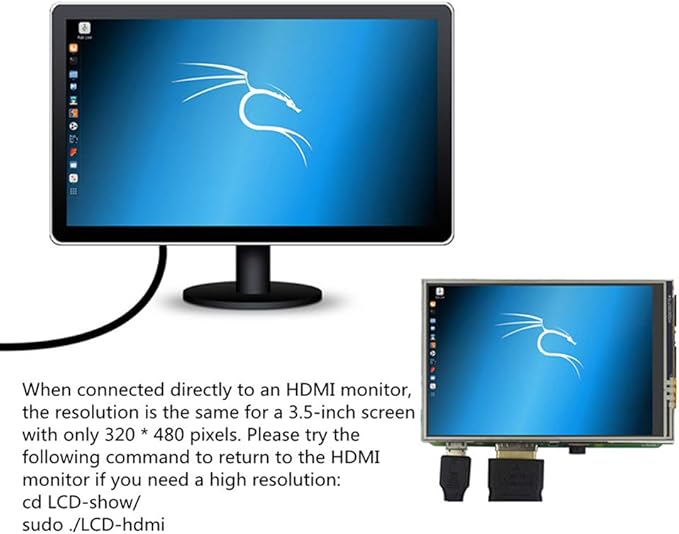 for Raspberry Pi 3 B+ 3.5 inch Touch Screen with Case 320x480 Pixel Monitor TFT LCD Game Display [Support Raspbian Ubuntu Kali RetroPie System]