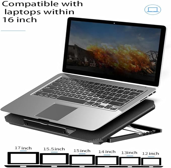 JSEIAJB Laptop Cooling Pads Large Size for 12-16 Inch Notebook Silent Gaming Laptop Cooler Wind Speed Adjustable Laptop Stand