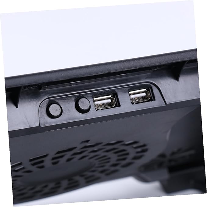 USB Laptop Cooling Pad with 5 Fans Adjustable Cooler Stand Base Anti-Skid Laptop Cooling Device for Gaming and Office Use Black