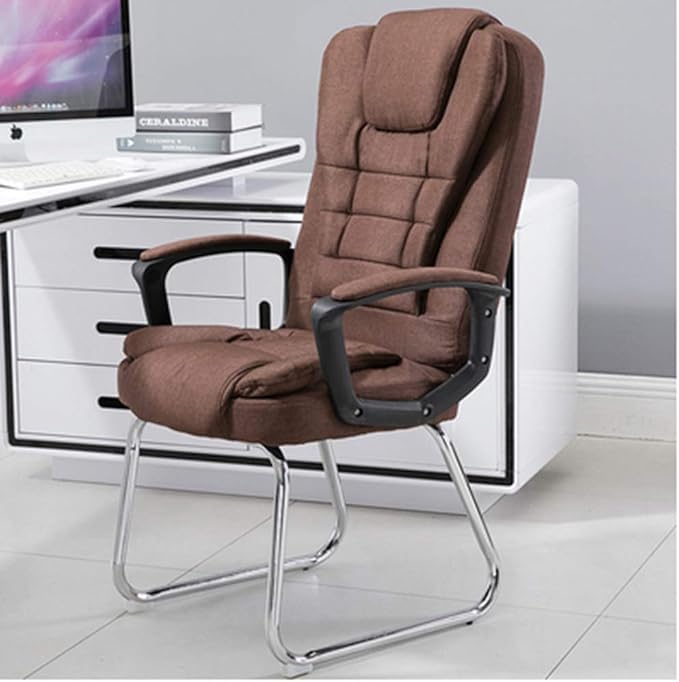 High Back Ergonomic Fabric Gaming Chair with Double Seat Cushion Design for Office Meeting Room Gray