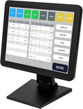 Touchscreen POS Cash Register Till System15'' POS-Touch-Screen-Monitor with Ten-Point Touch ModeAll-in-One Smart Touchscreen Monitors with 1 USB Port/Power Port/VGA Port/Headphone Port/HDMI Port
