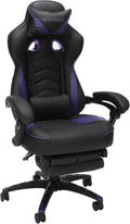 RESPAWN 110 Ergonomic Gaming Chair with Footrest Recliner - Racing Style High Back PC Computer Desk Office Chair - 360 Swivel Adjustable Lumbar Support Headrest Pillow Padded Armrests 2019 Purple