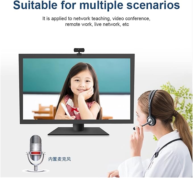 Full HD 2K Webcam 1080P Web Camera with Microphone for Video Call Web Cam USB PC Computer Camera for Streaming Ultra High Definition
