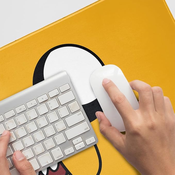 Adventure Time Jake Head Large Gaming Mouse Pad Desk Mat with Stitched Edges Non-Slip Base for Gamer Home and Office 31.5 x 15.7