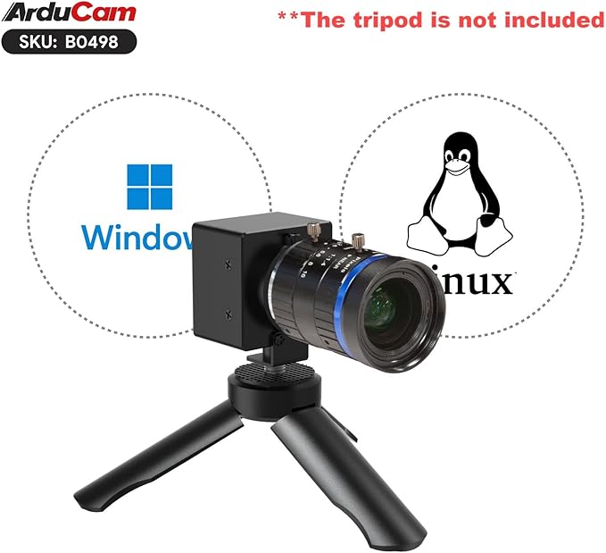 Arducam USB 3.0 Camera 90FPS High-Speed 4K USB Camera Module 8.3MP Manual Focus Webcam with 16mm C-Mount Lens IMX585 Low Light UVC Cam for Windows Linux OS