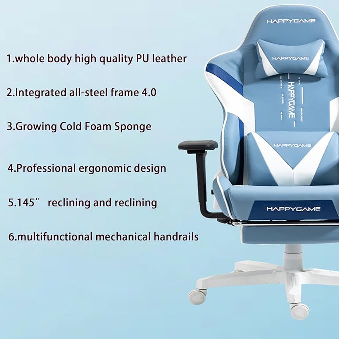 Ergonomic Gaming Chair One-Piece All-Steel Frame Multifunctional Robotic Arm Sedentary Comfortable Gaming Chair Reclining Chair Home Computer Chair B BlackRed