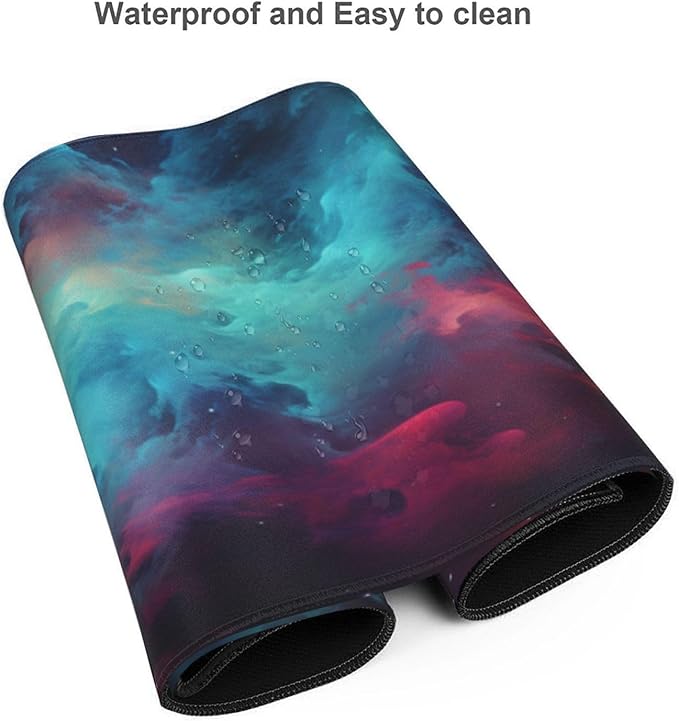 AQQA 3XL Huge Mouse Pads Oversized (48x24) - Extra Large Gaming XXXXL Mouse Pad for Full Desk - Mousepad with Stitched Edges Non-Slip Rubber BaseDesk Mat for LaptopComputer &amp PCStarry Space