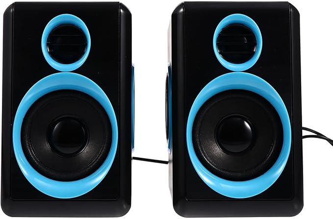 Homoyoyo Mini USB Desktop Computer Speakers 2pcs Mini Speakers for Laptop Pc USB 2.0 Powered Home Computer Sound Box with Dc5v Voltage Support