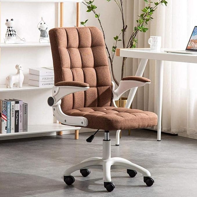 Office Computer Chair with Arms Desk Chair Computer Chairs Video Gaming Chair Swivel Chairs Kneeling Chair (Color : Brown)