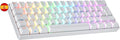 Ranked S60 Supernova 60% | Hot Swappable Mechanical Gaming Keyboard | 62 Keys Multi Color RGB LED Backlit for PC/Mac Gamer | ISO ES Spanish Layout (White Gateron Optical Blue)