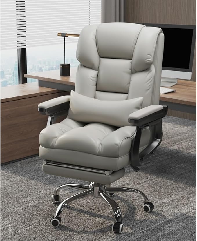 Gaming chair  Computer Chairs for Adults Gaming Chair Ergonomic Office Desk Chair Accent Chairs High Back Chair Lift Chair Student Chair Metal Armchair for Bedroom Living Room ( Color : Gray With F