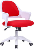 Mlaea Student Bedroom Gaming Chairs Executive Swivel Computer Chair with Backrest Dormitory Hotel Chair Rocking Function 59 * 58 * 84CM(Color:red)