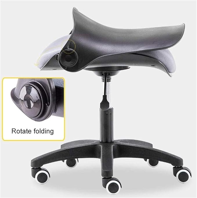 Office Gaming Computer Comfy Adjustable Height with Chrome Base Padded Swivel Folding Back for Restaurants/Cafes/Bar Multifunctional Stool/White Frame