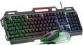 RGB Gaming Keyboard and Backlit Mouse ComboUSB Wired Backlit KeyboardLED Gaming Keyboard Mouse Set for ComputerDesktopPCNotebookLaptop