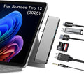 Surface Pro 12 Accessories Docking Station USB Hub and Adapter with 4K HDMI USB-C Thunderbolt 4 (Display+Data+100W PD) 2 USB 3.0 3.5mm Audio SD/TF Card Slot for Surface Pro 12 inch 2025