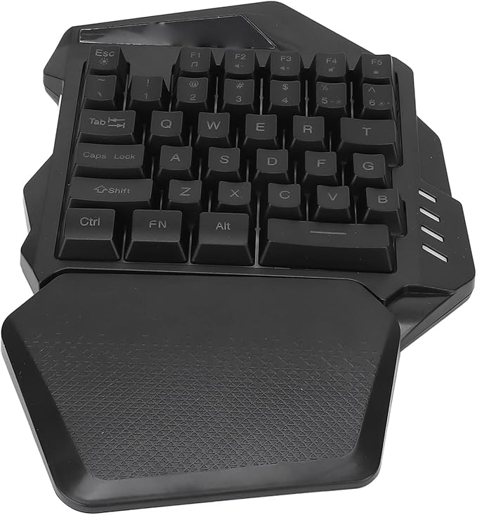 Zunate One Handed Gaming Keyboard Portable Mini Single Keypad 2.4G RGB Backlit 35 Keys Gaming Keyboard for PC and Laptop