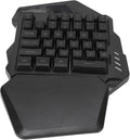 Zunate One Handed Gaming Keyboard Portable Mini Single Keypad 2.4G RGB Backlit 35 Keys Gaming Keyboard for PC and Laptop