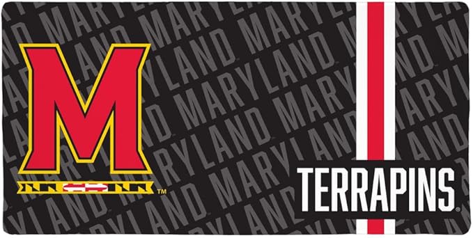 University of Maryland Terrapins Mascot Large Gaming Mouse Pad Desk Mat with Stitched Edges Non-Slip Base for Gamer Home and Office 31.5 x 15.7