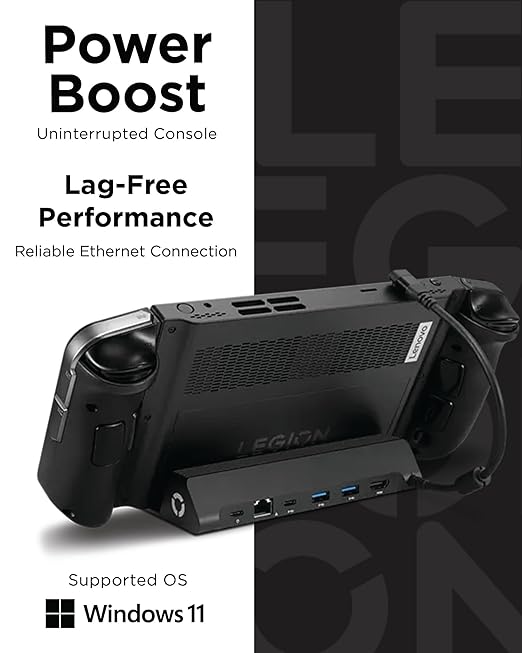 Legion Go USB-C Hub Dock for Legion Go – 6-in-1 Dock Port Expansion Charging Video Ethernet Support