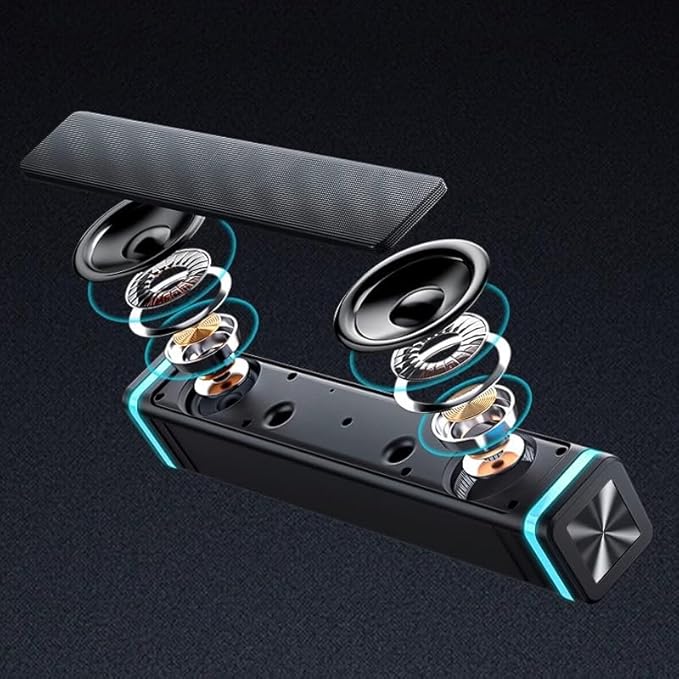 Computer Speaker Desktop Home Laptop Wired Speaker Long Speaker Light Speaker