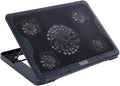 USB Laptop Cooling Stand 5 Fans Cooler Base with Adjustable Support Anti-Skid Heatsink for Gaming and Travel Use