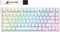 ATTACK SHARK R82HE Rapid Trigger Wired Mechanical Gaming Keyboard TKL NKRO with 8K Polling0.005mm RT Accuracy256K Scan Rate5 Layer Sound DampedHall Effect Magnetic Switch for PC Mac(White Contour)