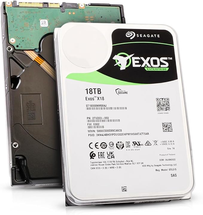 Seagate Enterprise ST18000NM004J Internal Hard Drive 3.5 18TB SAS
