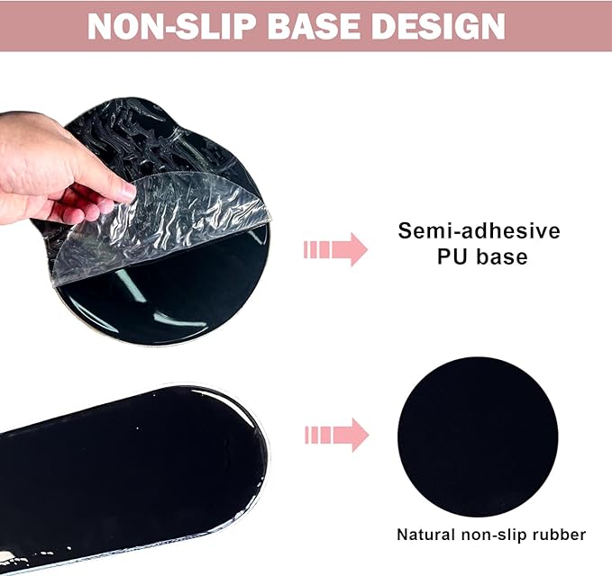 DINKY Large Gaming Mouse Mat and Mouse Pad Wrist Keyboard Wrist Rest Set Anti-Slip Base Mousepad + Coaster 35.4 x 15.80-inch Ergonomic Wrist Support for Home Working Gaming-PinkQuote