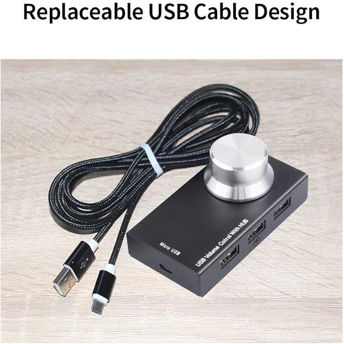 Audio Knob Multipurpose USB Multimedia Volume Controller Adjuster Metal Tablet One Key Mute Speaker Mini for Computer