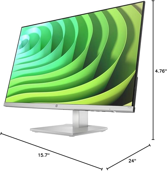 HP Series 5 524sh Monitor 94C19AA#ABA Bundle with Docztorm Dock 24 FHD IPS (1920x1080) Display 1x HDMI 1x VGA Flicker-Free Ideal for Home &amp Business Black/Silver (2026 Latest Model) (2 Pack